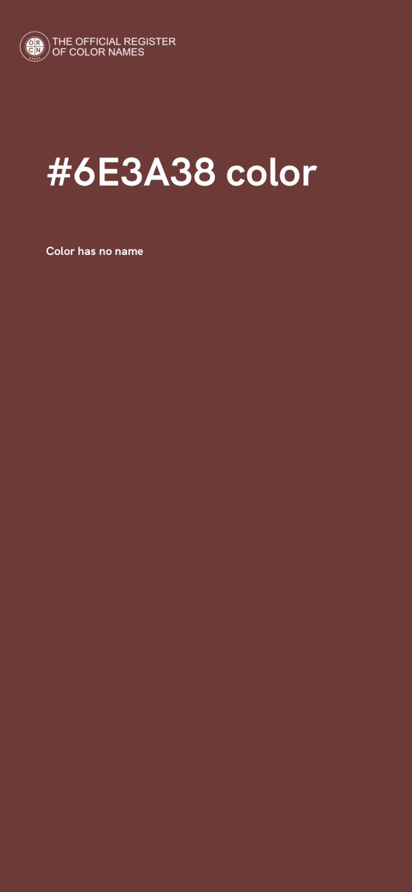 #6E3A38 color image