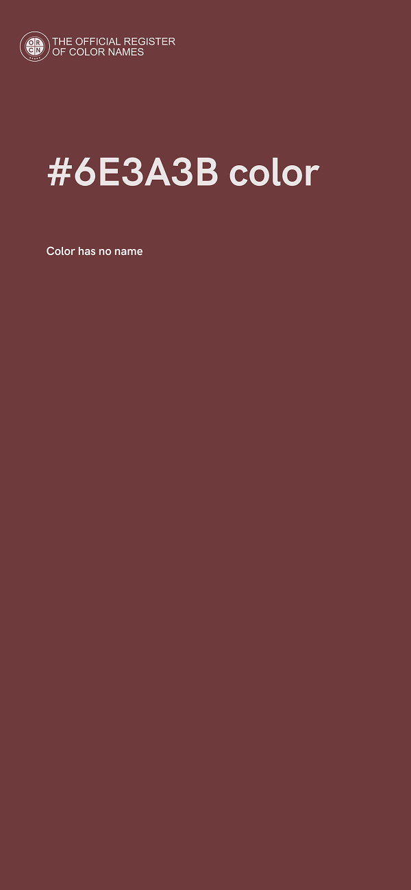 #6E3A3B color image
