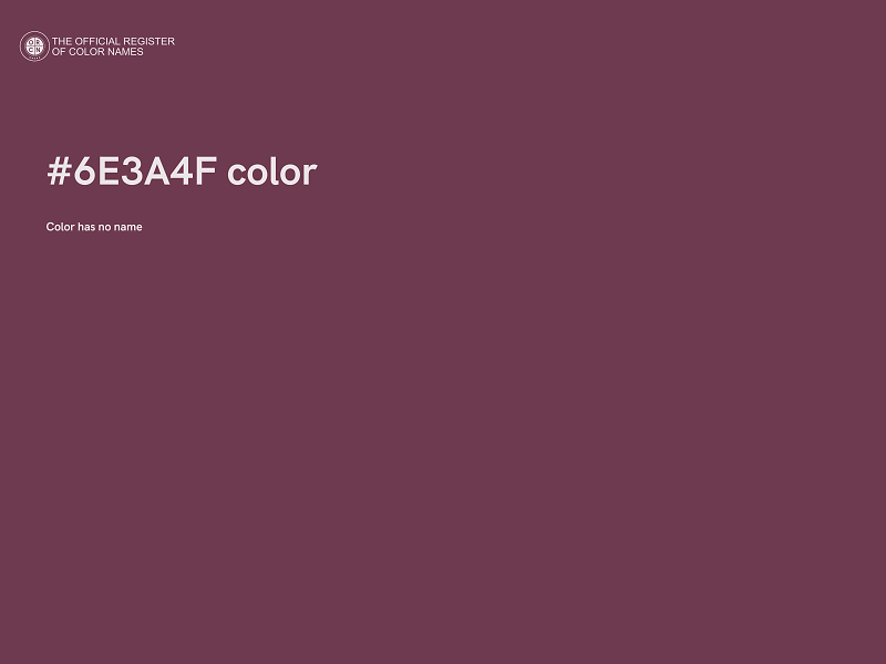 #6E3A4F color image