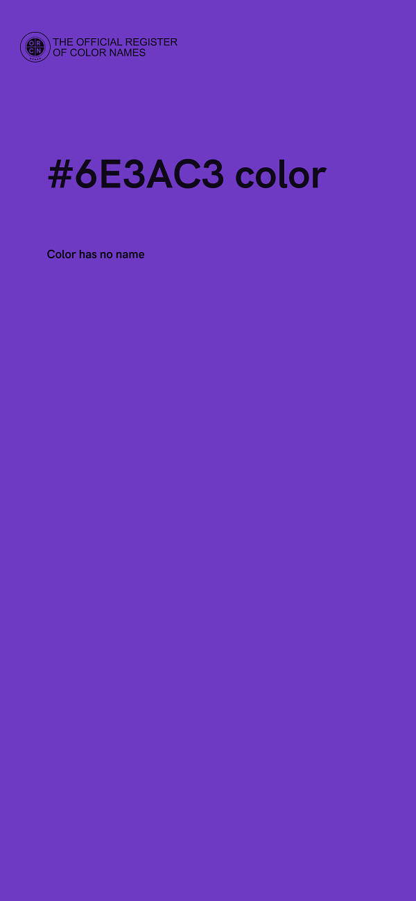 #6E3AC3 color image
