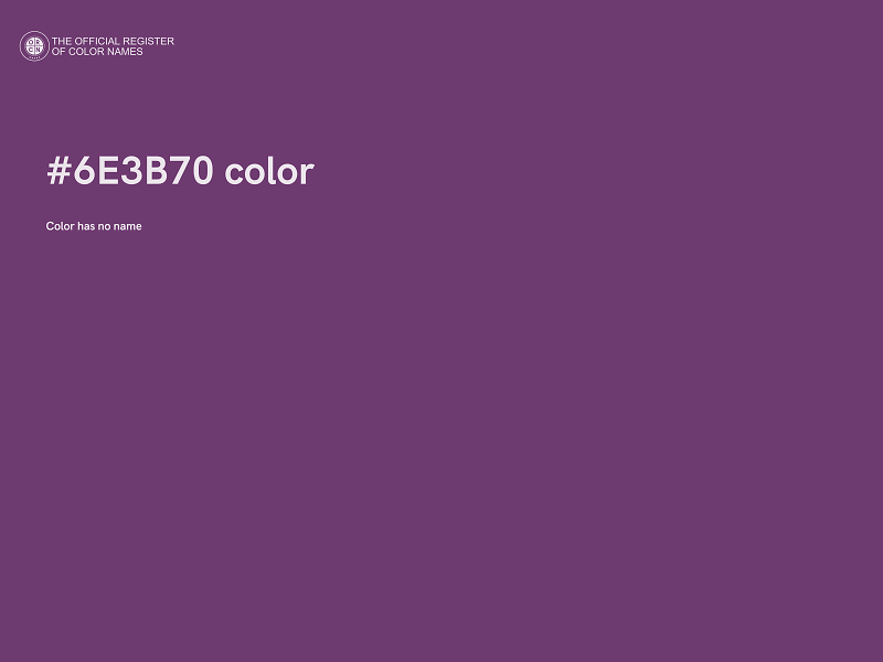 #6E3B70 color image