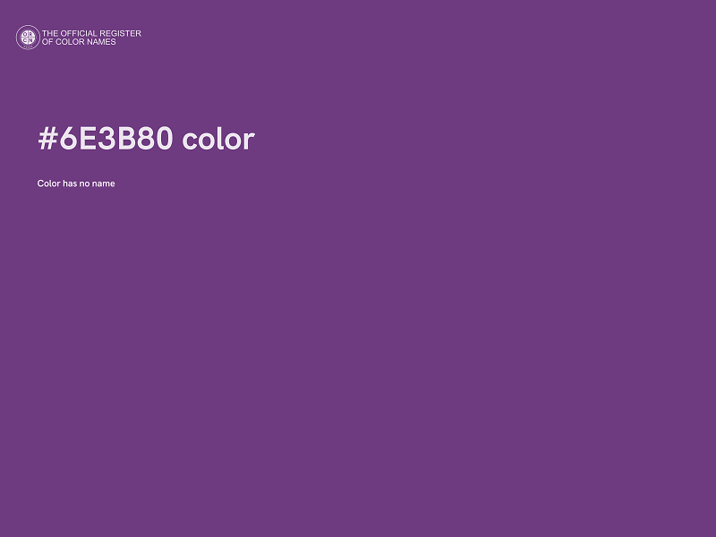 #6E3B80 color image