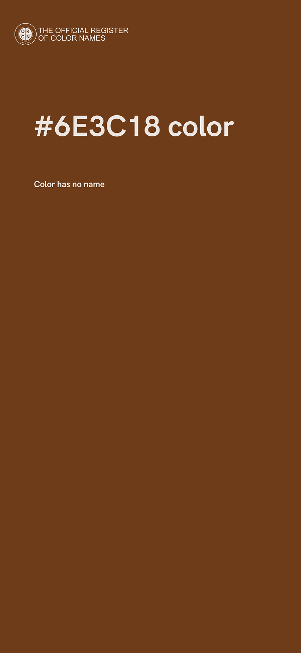 #6E3C18 color image