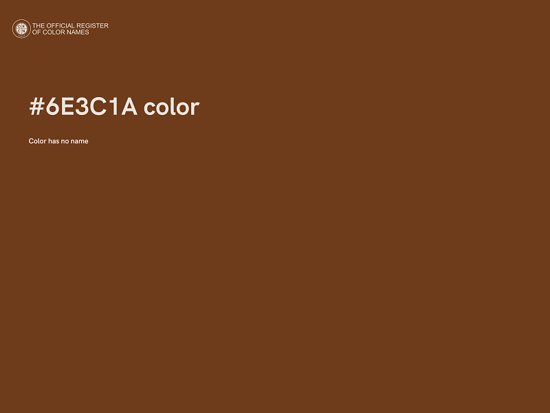 #6E3C1A color image