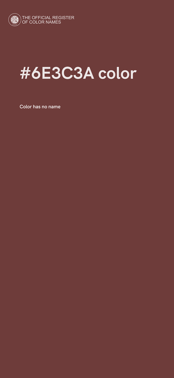 #6E3C3A color image