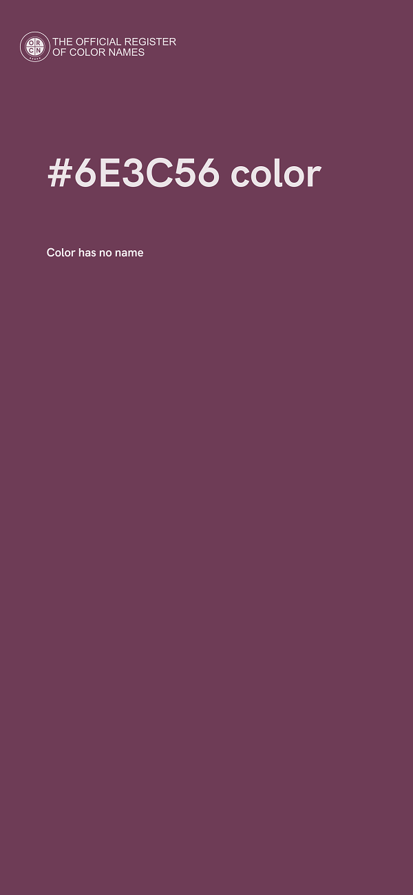 #6E3C56 color image