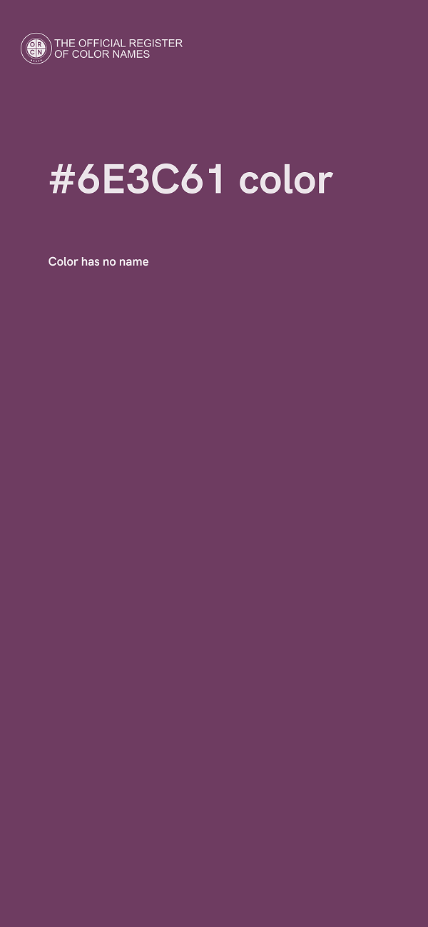 #6E3C61 color image