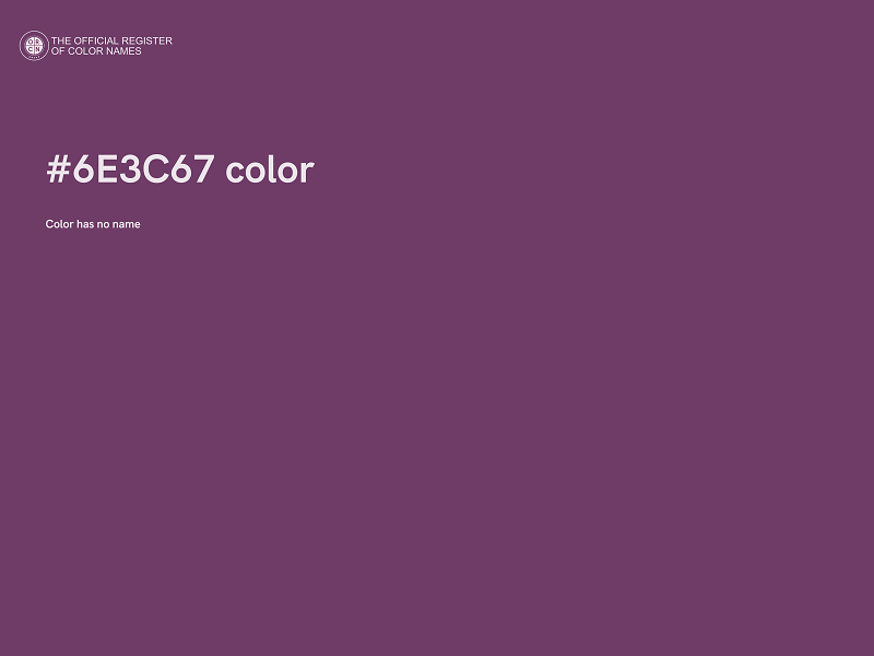 #6E3C67 color image