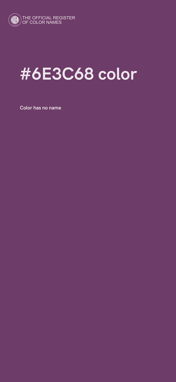 #6E3C68 color image