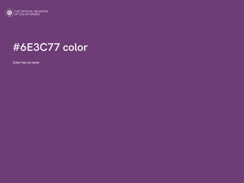 #6E3C77 color image
