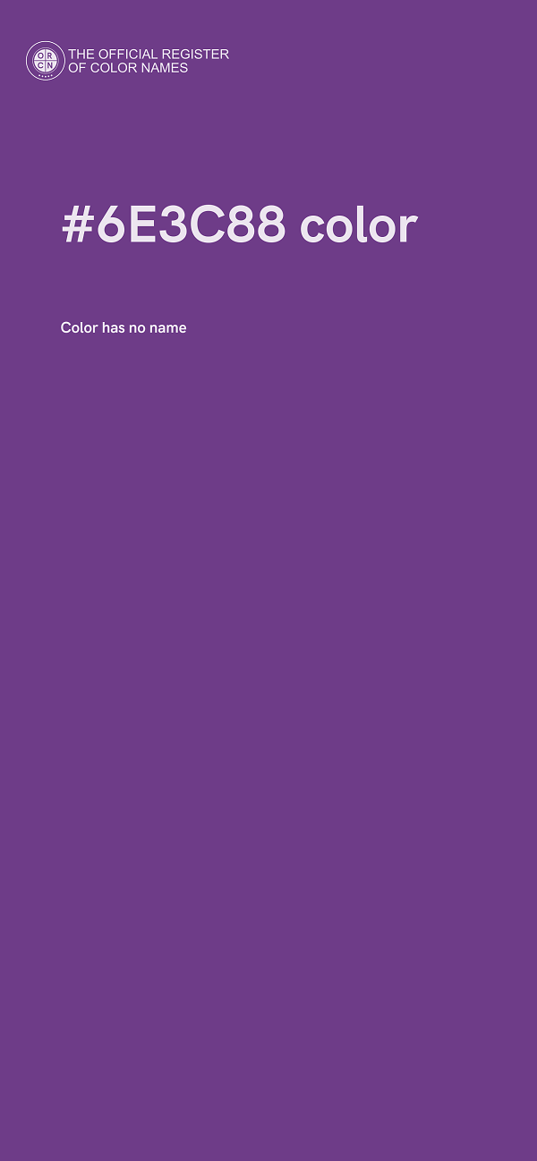 #6E3C88 color image