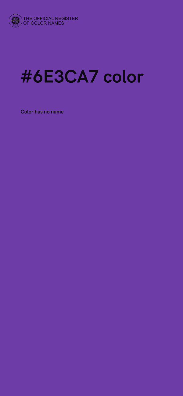 #6E3CA7 color image