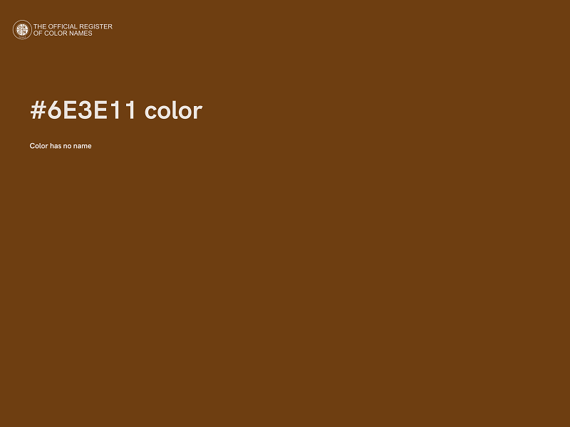#6E3E11 color image