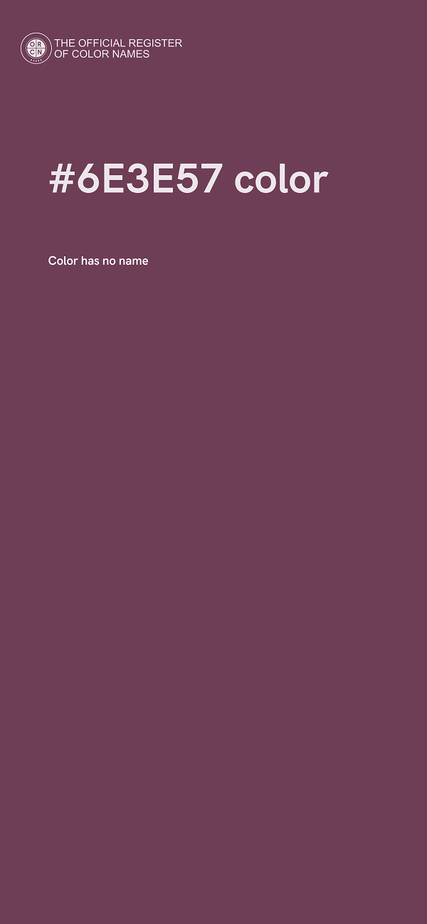 #6E3E57 color image