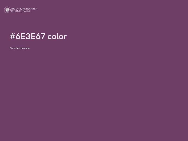 #6E3E67 color image