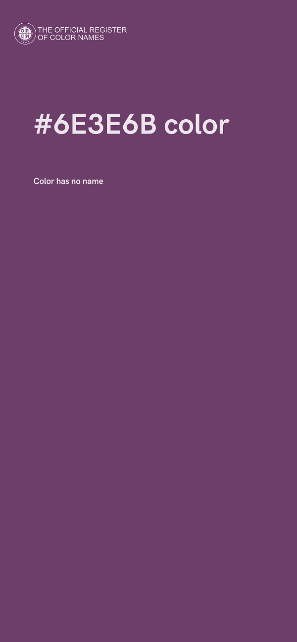 #6E3E6B color image