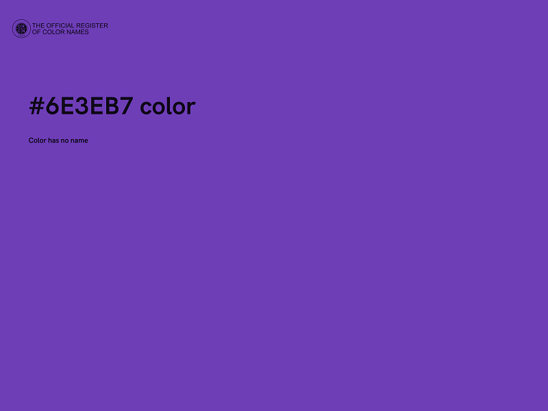 #6E3EB7 color image