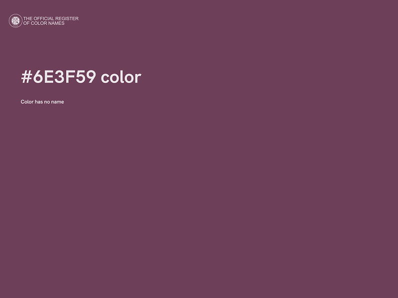 #6E3F59 color image