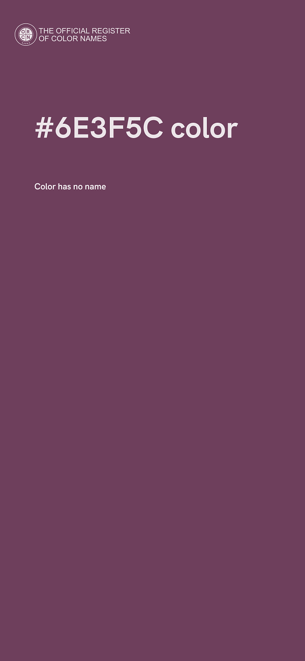 #6E3F5C color image