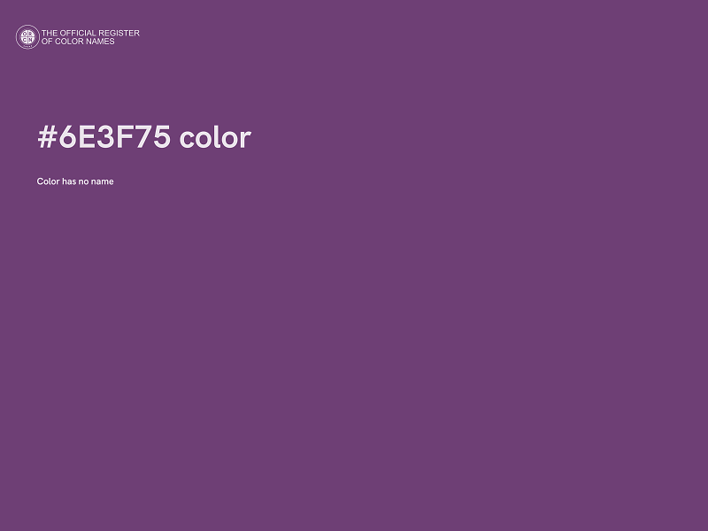 #6E3F75 color image