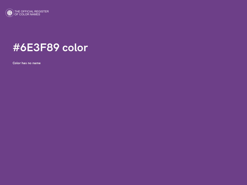 #6E3F89 color image