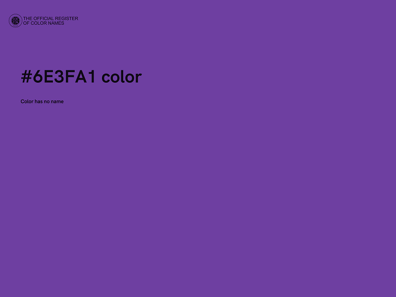 #6E3FA1 color image