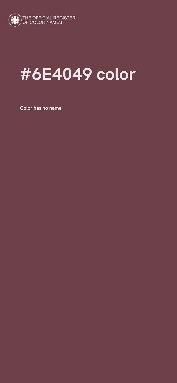 #6E4049 color image