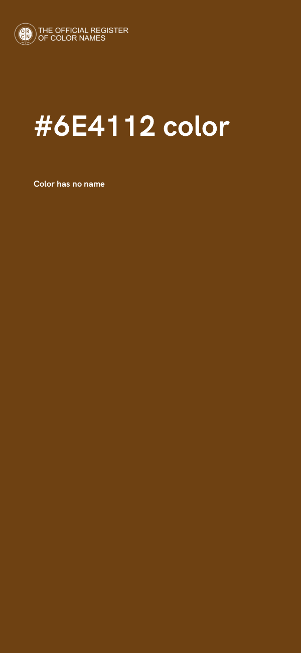 #6E4112 color image