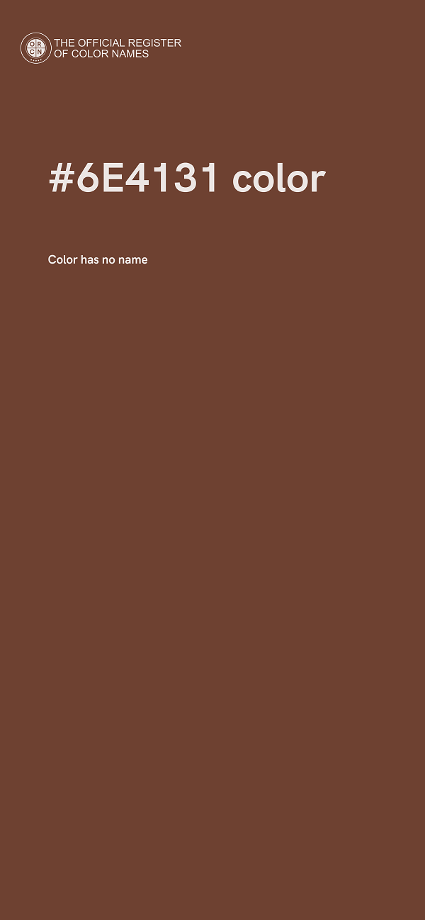 #6E4131 color image