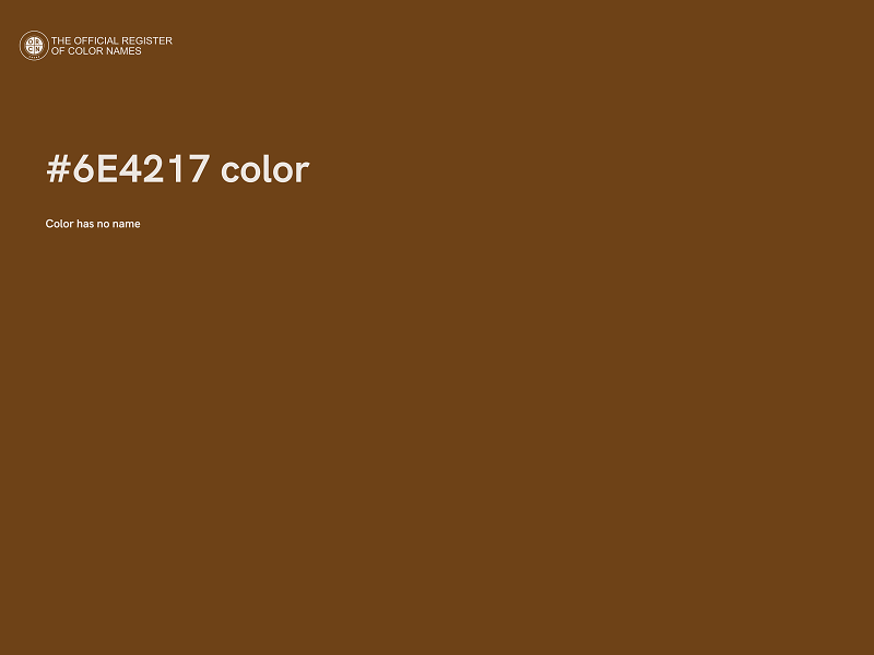 #6E4217 color image