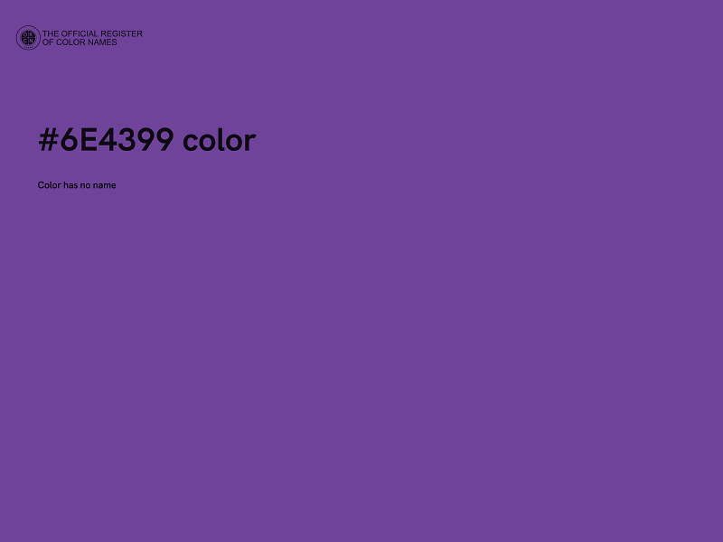 #6E4399 color image