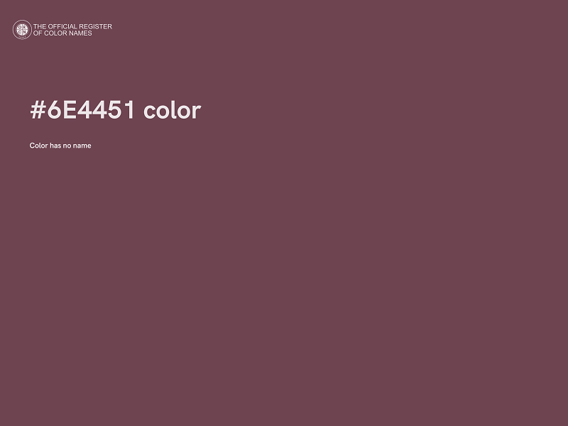 #6E4451 color image