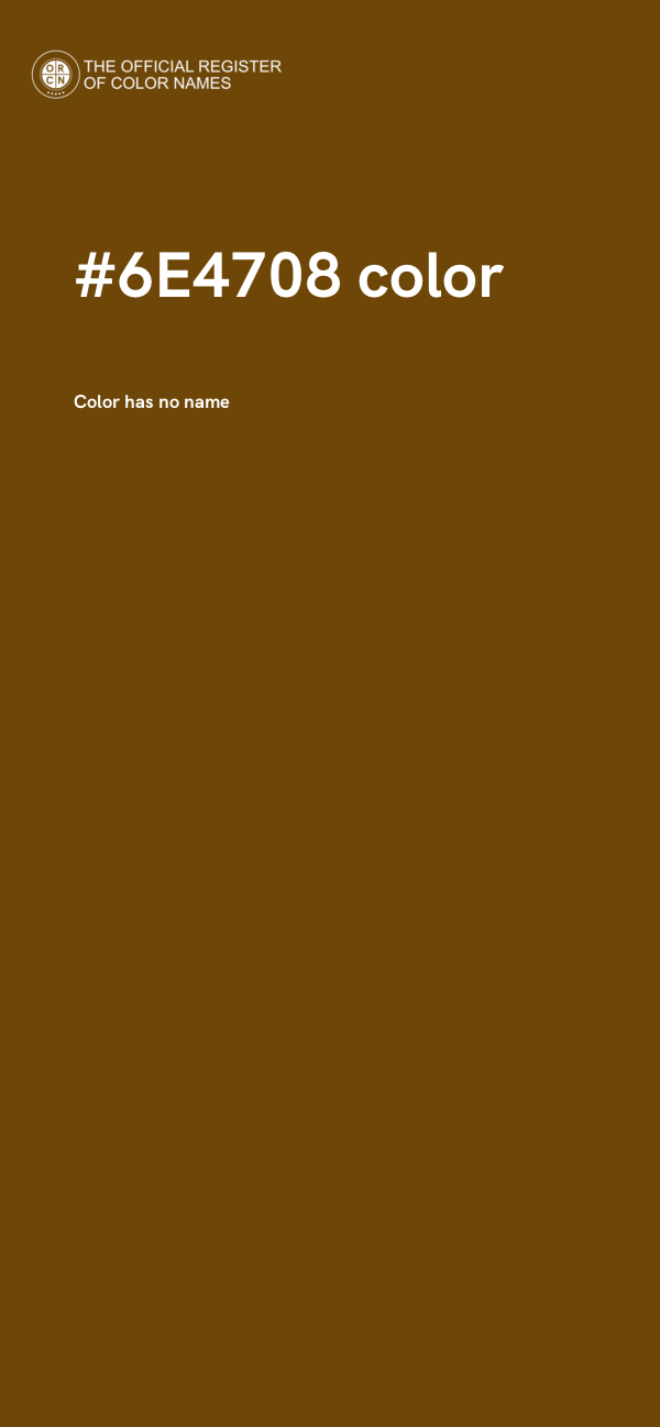 #6E4708 color image