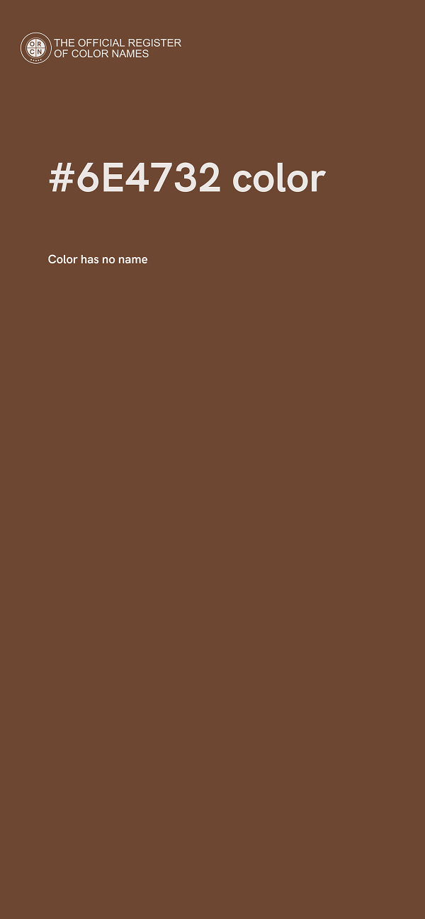 #6E4732 color image