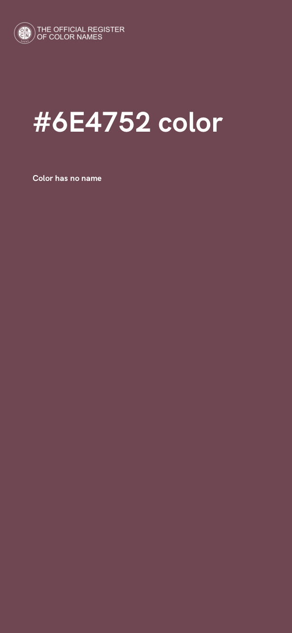 #6E4752 color image