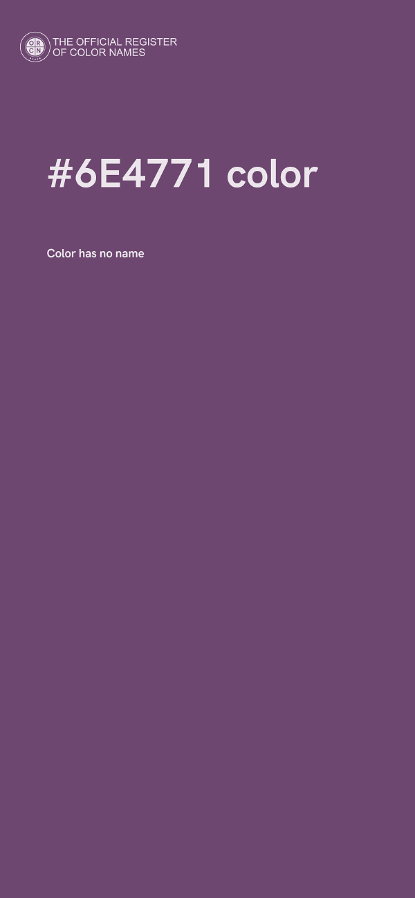 #6E4771 color image
