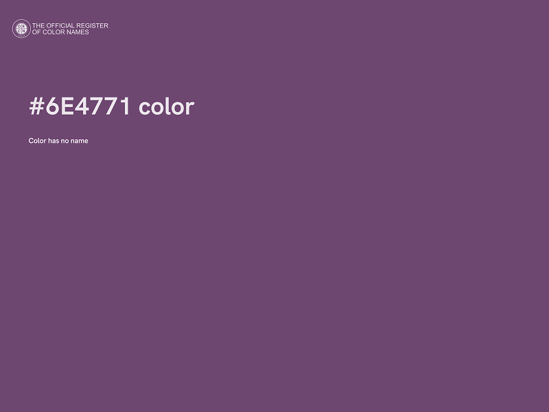 #6E4771 color image