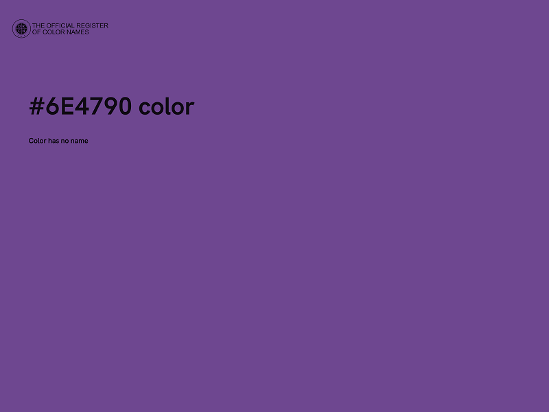 #6E4790 color image