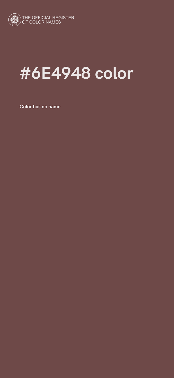 #6E4948 color image
