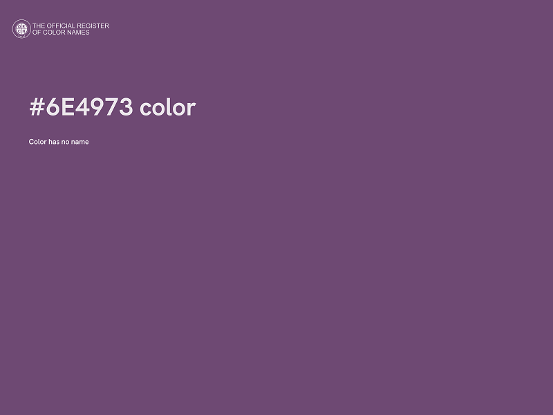 #6E4973 color image