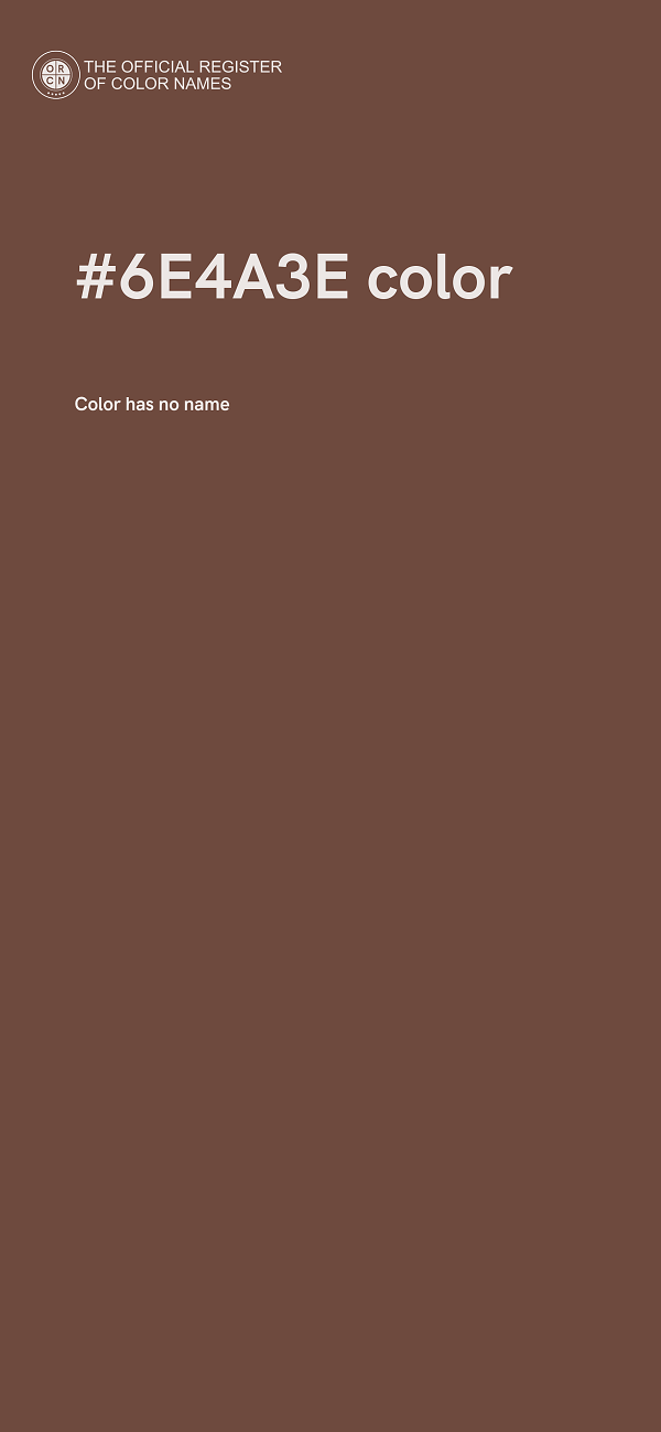#6E4A3E color image