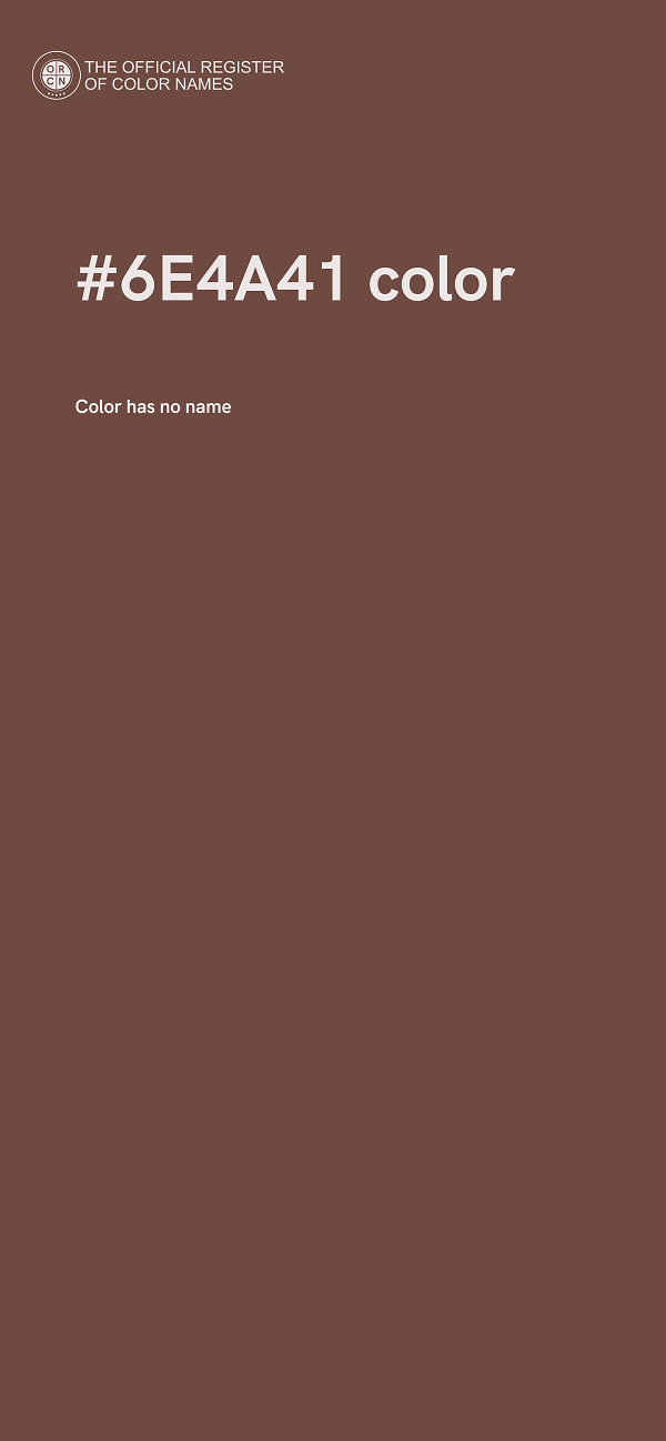 #6E4A41 color image