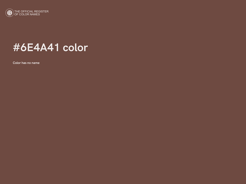 #6E4A41 color image