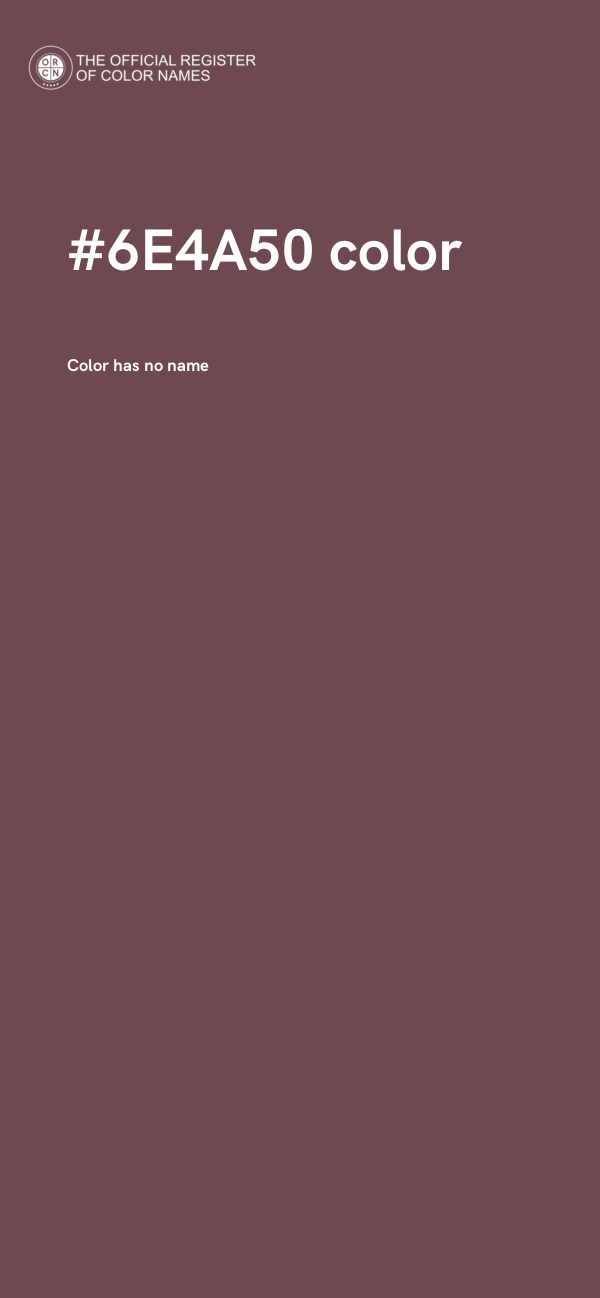 #6E4A50 color image