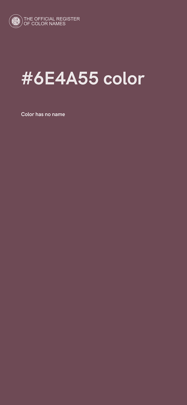 #6E4A55 color image