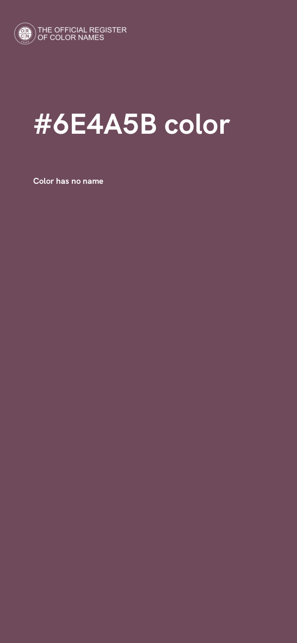 #6E4A5B color image
