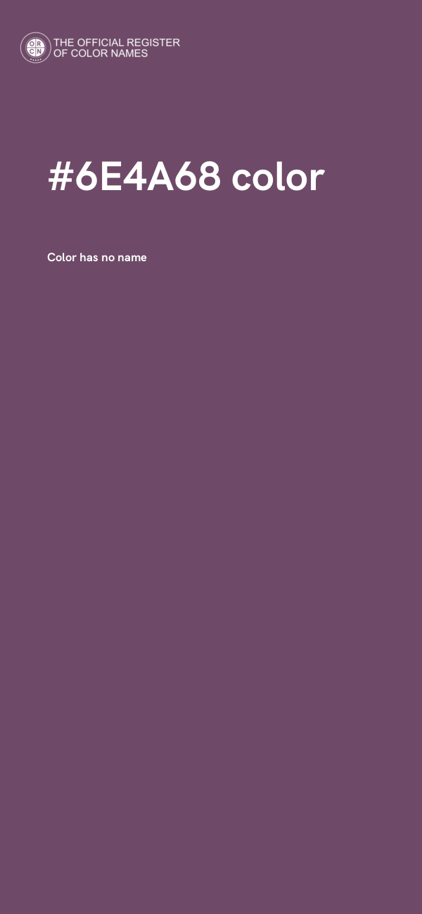 #6E4A68 color image