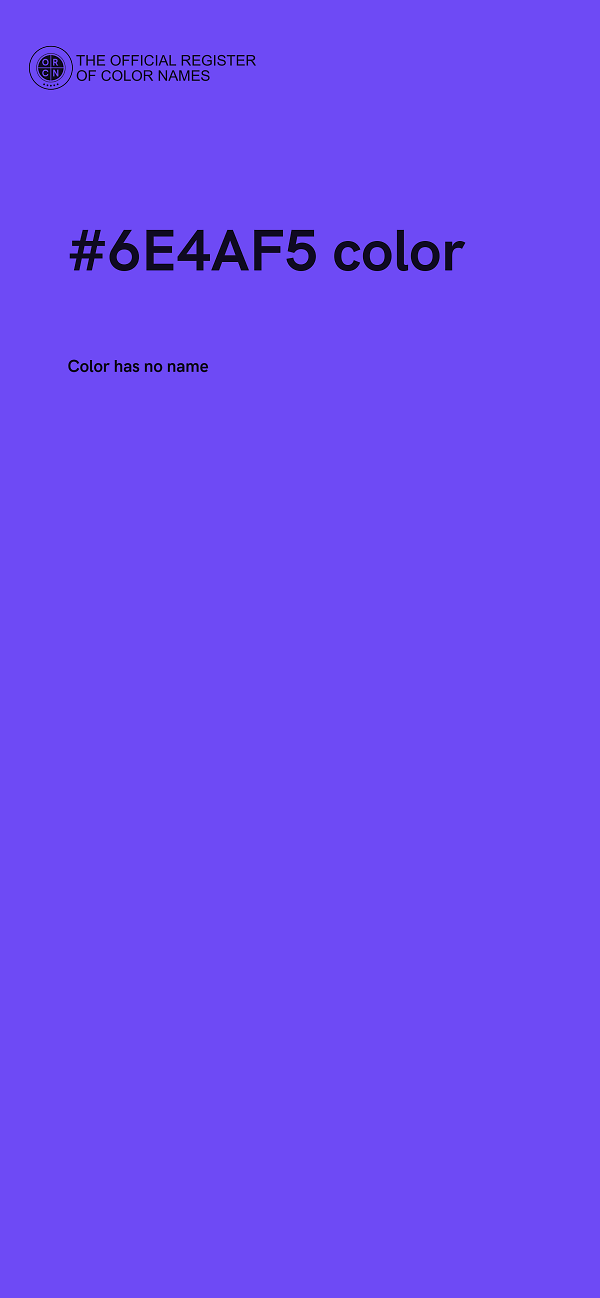 #6E4AF5 color image