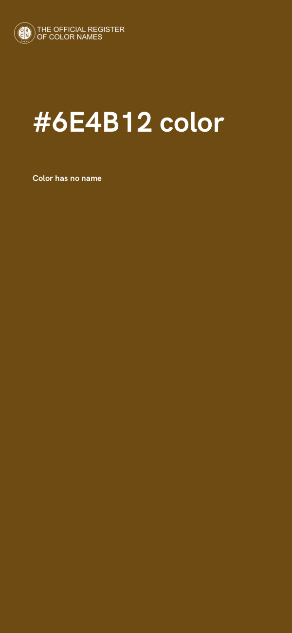 #6E4B12 color image