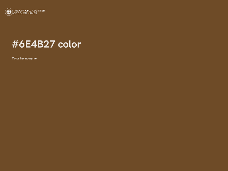 #6E4B27 color image